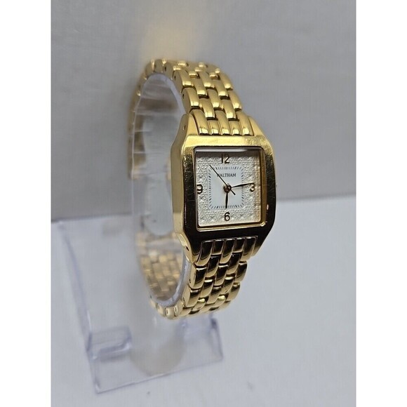 Waltham WAW045 Gold Tone Square Quartz Womens Watch New Battery Size Small main image 7